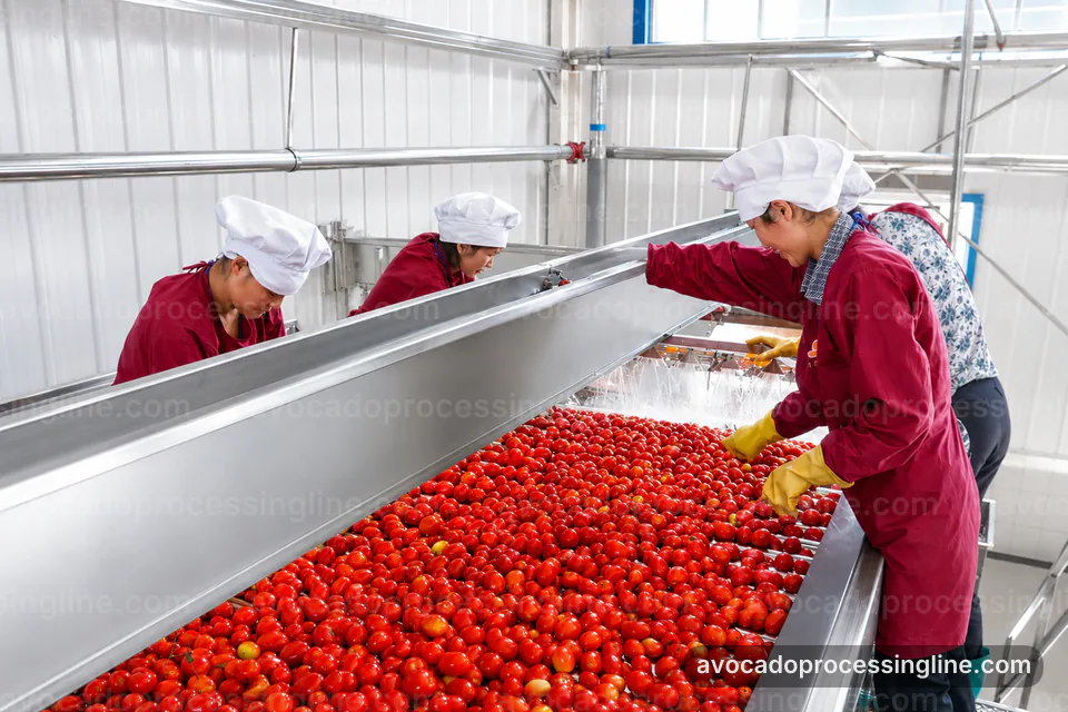 industrial avocado processing line, common buyer questions: flesh recovery with peel rejection section operating stage